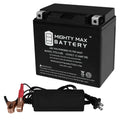 YTX14-BS Battery Replaces Buell Blast 500CC 00-09 + 12V 2Amp Charger