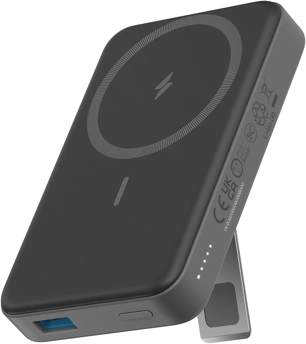 Anker 633 Magnetic Battery (MagGo) 10000mAh 2-in-1 Foldable Wireless Portable Charger with 20W USB-C Port for iPhone 13/12,Black
