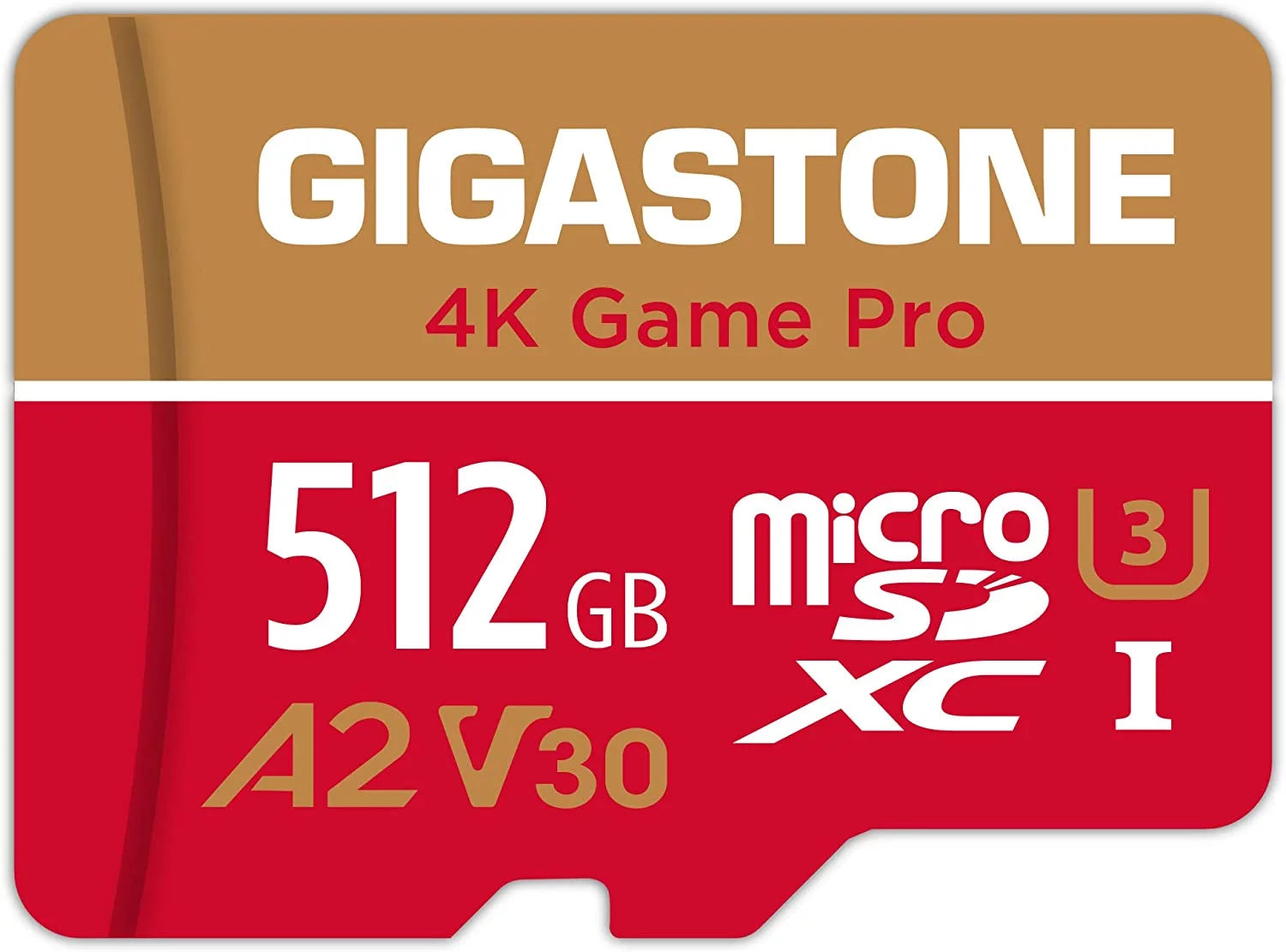 Gigastone 4K Game Pro 512GB Micro SD Memory Card, Nintendo Switch Compatible, Dash Cam, GoPro Cameras, A2 Run App, 4K Video Recording, Micro SDXC R/W up to 100/60MB/s