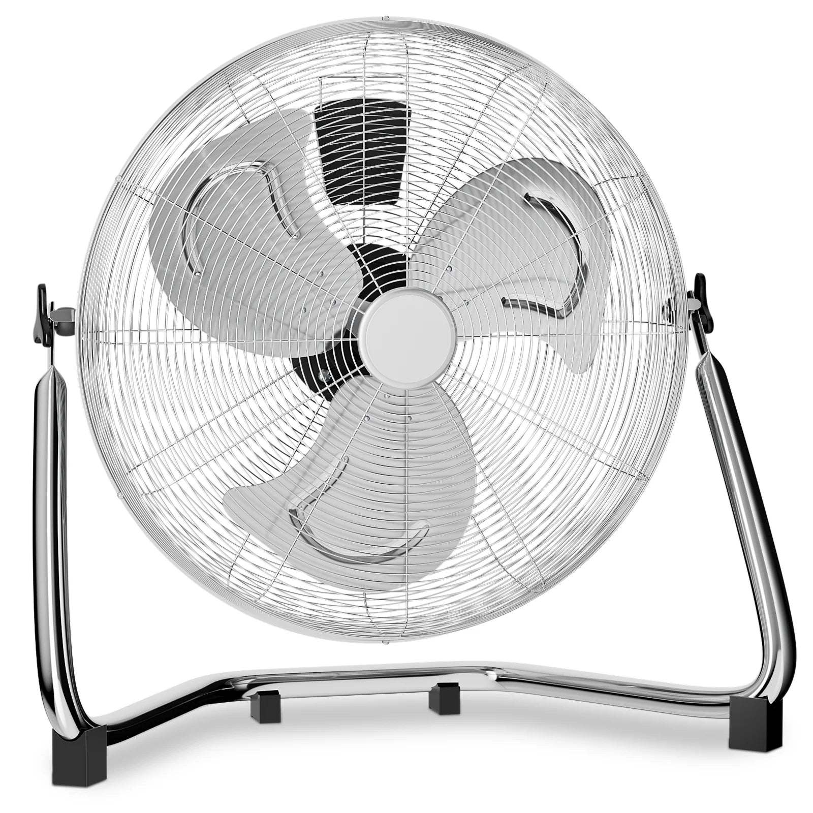 mollie 20 inch 3-Speed High Velocity Floor Fan, Heavy Duty Metal Industrial Cradle Floor Fan with 120-Degree Adjustable Tilt for Indoor Outdoor, Black