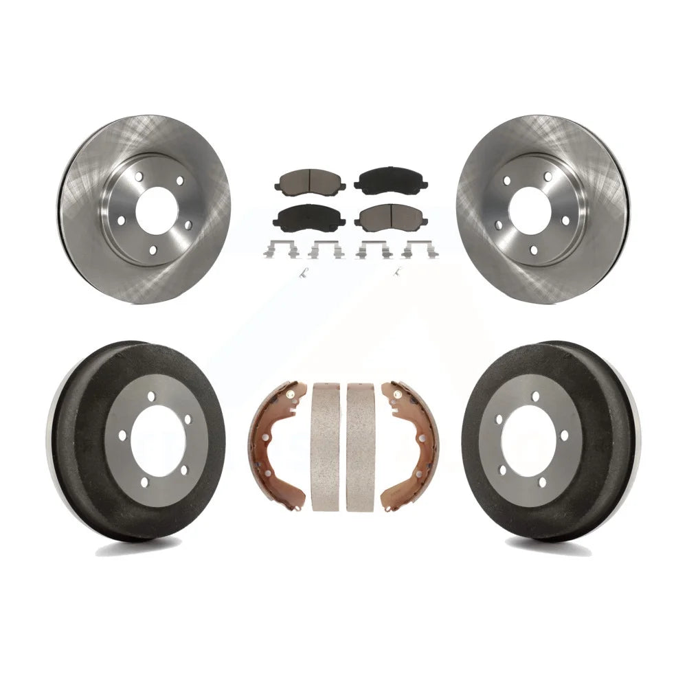 Transit Auto - Front Rear Disc Brake Rotors Ceramic Pads And Drum Kit For Chrysler Sebring Mitsubishi Dodge Stratus Eclipse Galant K8C-102504