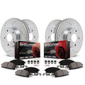 Power Stop Front and Rear Ceramic Brake Pad and Drilled and Slotted Rotor Kit K2068