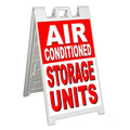 Air Conditioned Storage Units (24 X 36) Standard A-Frame Signicade, Includes Decal Applied To Stand