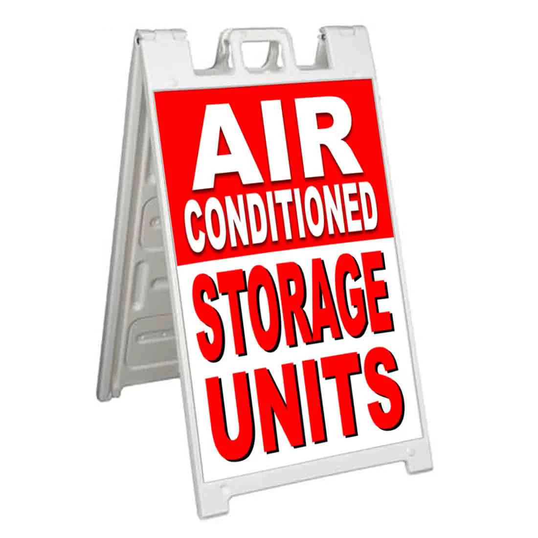Air Conditioned Storage Units (24 X 36) Standard A-Frame Signicade, Includes Decal Applied To Stand