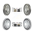 Transit Auto - Front Rear Ceramic Pads And Coated Disc Brake Rotors Kit For 2017 Nissan LEAF With Electric Parking KGA-102202