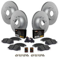 Max Advanced Brakes - Brake Kit for 1998 1999 2000 2001 2002 Honda Accord 3.0 V6 Engine Front and Rear Replacement Geomet Coated Disc Brake Rotors and Ceramic Brake Pads