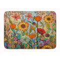 19 x 27 in. Joy in the Morning Flowers Machine Washable Memory Foam Mat