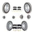 Transit Auto - Front Rear Hub Bearings Assembly Coated Disc Brake Rotors And Semi-Metallic Pads Kit (10Pc) For Ford Mustang With Brembo Brakes KBB-125956