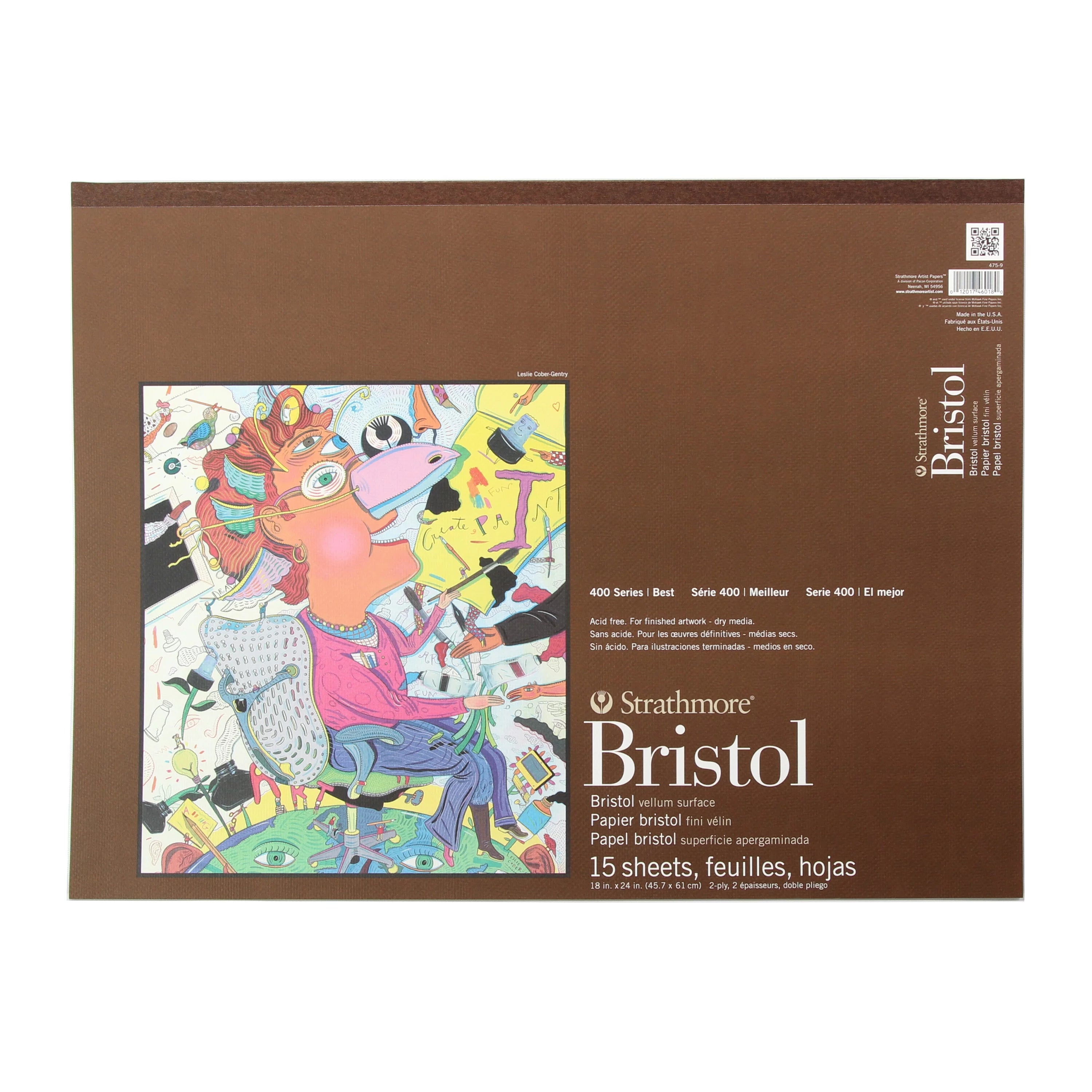 Strathmore Bristol Paper Pad, 400 Series, Vellum, 18 x 24