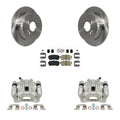 Transit Auto Rear Disc Brake Caliper Rotors And Ceramic Pads Kit For 2006-2007 Hyundai Accent Kia Rio Rio5 KC8-100829N