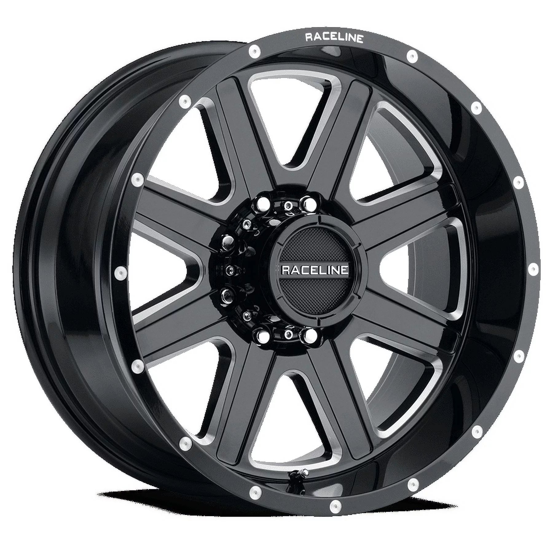 Raceline 940M-HOSTAGE 16 Cast Aluminum Wheel, HOSTAGE BMF 16X8 8X165.1 0mm Fits select: 1994-2002 DODGE RAM 2500, 2003-2006 CHEVROLET SILVERADO K2500 HEAVY DUTY