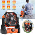 Camping Fan with LED Lantern,8-Inch Rechargeable Outdoor Tent Fan, 270¡ãHead Rotation,Stepless Speed & Quiet Battery Operated USB Fan for Picnic,Barbecue,Fishing,Travel
