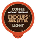 EKOCUPS Organic Coffee Pods, Light Roast, 40 Count for Keurig K Cups Machines