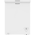 Honeywell 5 Cu Ft Chest Freezer with Removable Storage Basket, Adjustable Temperature Control, for Garage, Office, Dorm, or Apartment, White