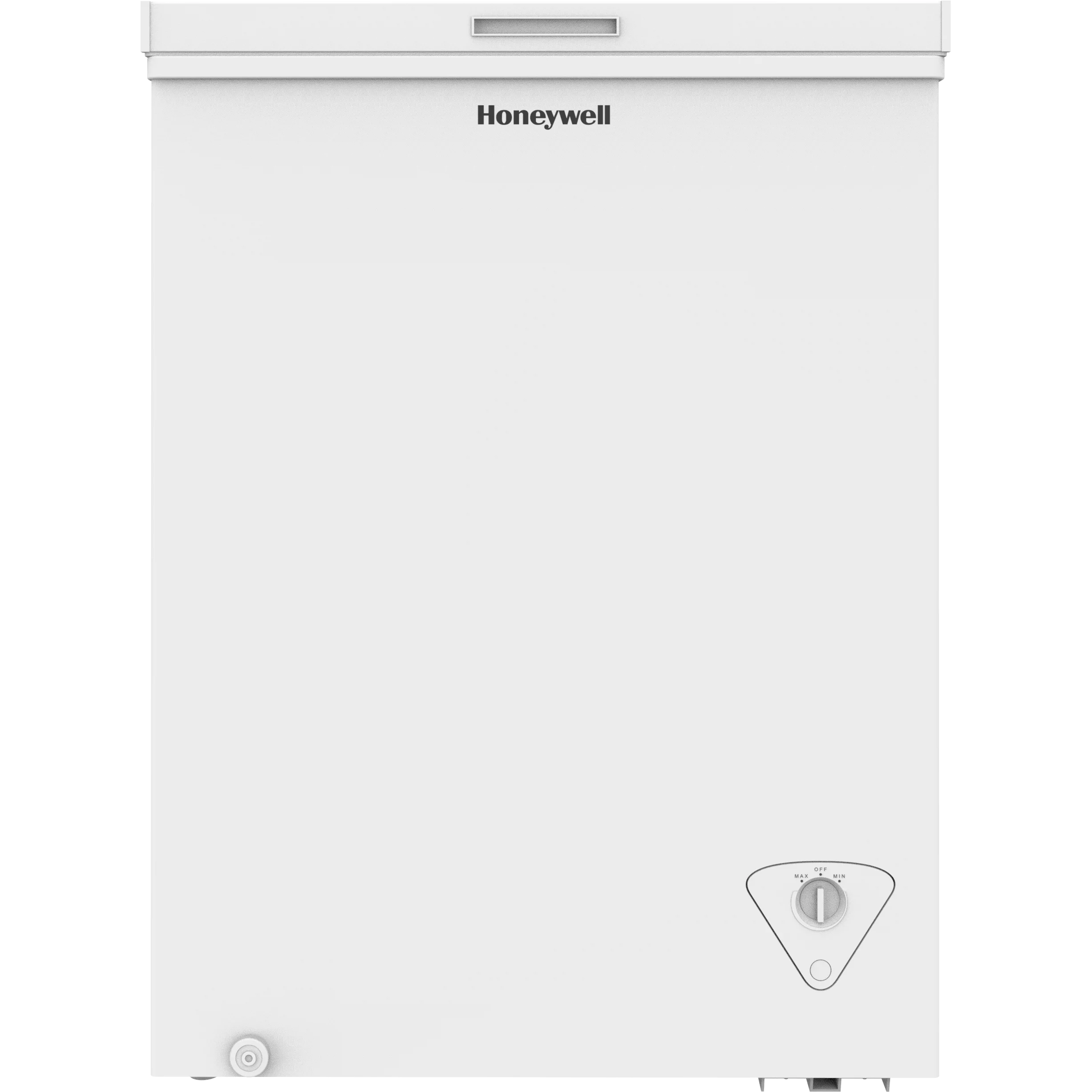 Honeywell 5 Cu Ft Chest Freezer with Removable Storage Basket, Adjustable Temperature Control, for Garage, Office, Dorm, or Apartment, White