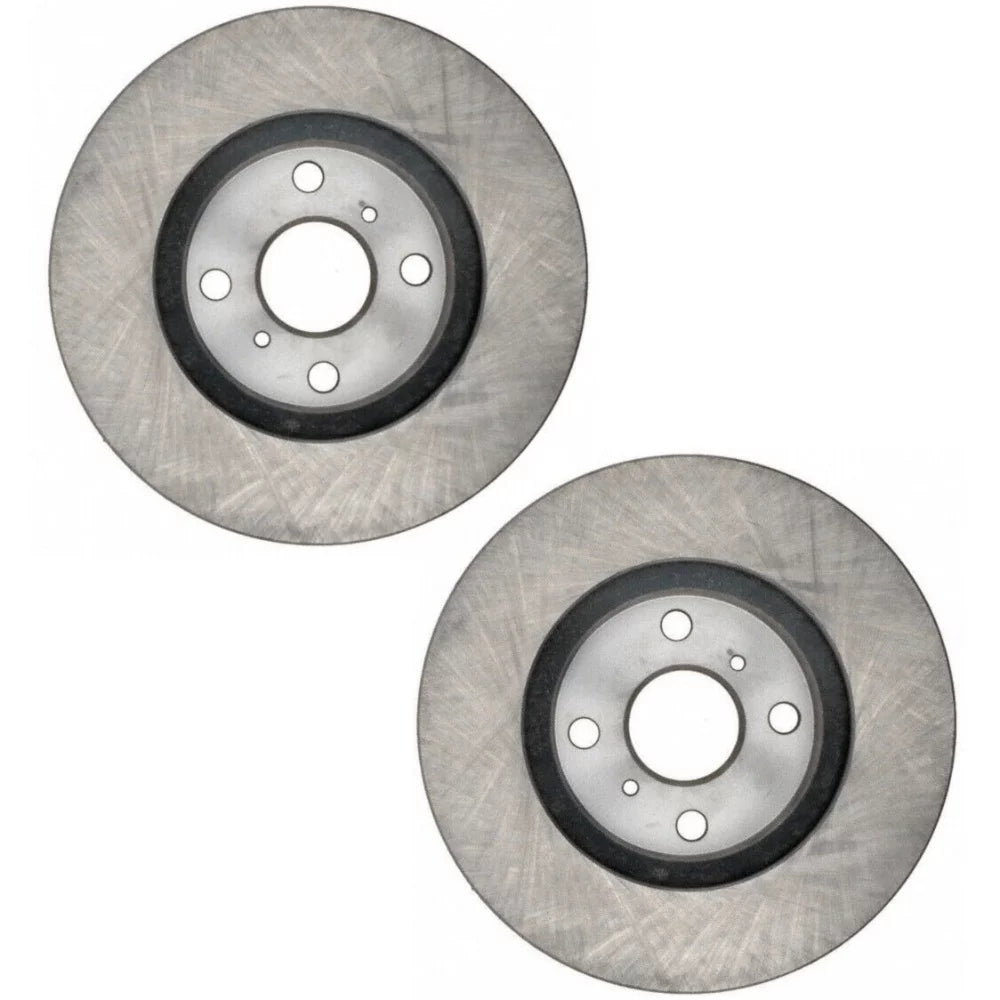 Teledu Pair Set of 2 Front Disc Brake Rotors For Geo 93-97 Prizm Toyota 93-02 Corolla