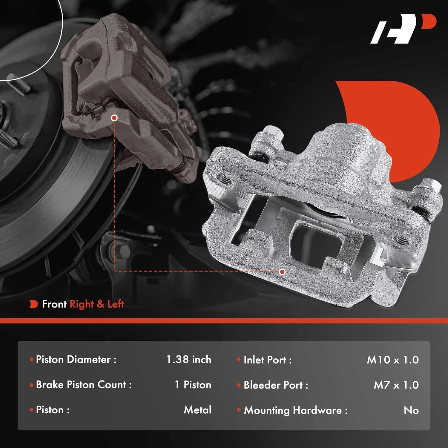 A-Premium Disc Brake Caliper Assembly with Bracket Compatible with Altima 2002-2006 2013-2018 Maxima 2003-2007 2019 Rear Left and Right 2-PC