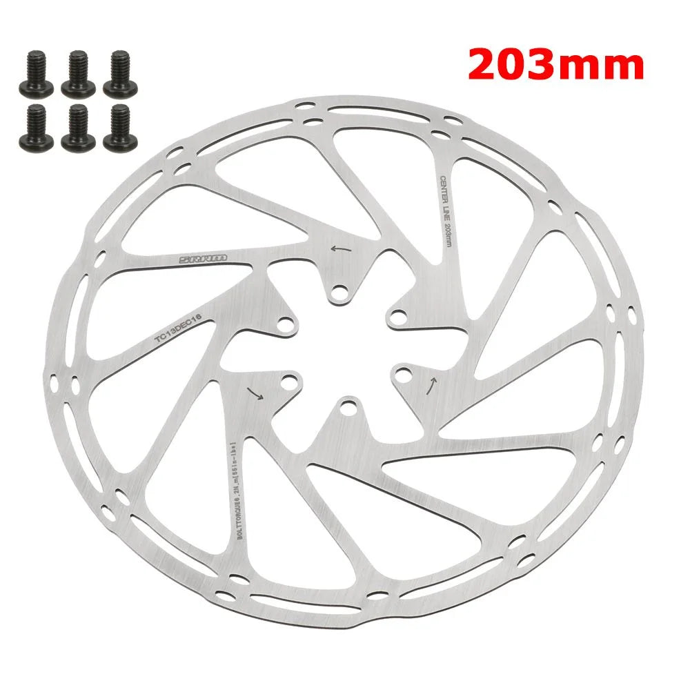 New MTB Bicycle Accessories Centerline Bicycle Parts Bike Disc Brake Rotor Rear Wheel Parts 203MM
