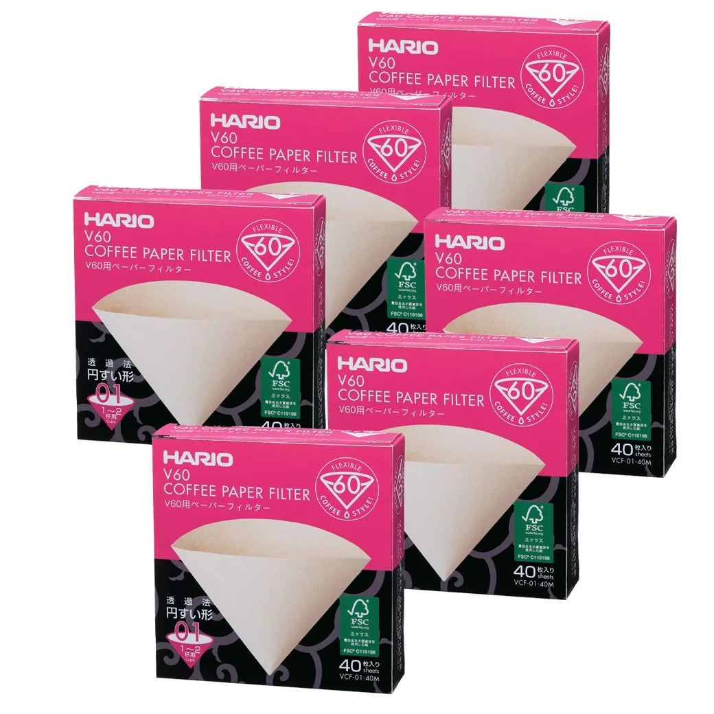 Hario V60 Paper Filter Natural 01, 40ct box (6)