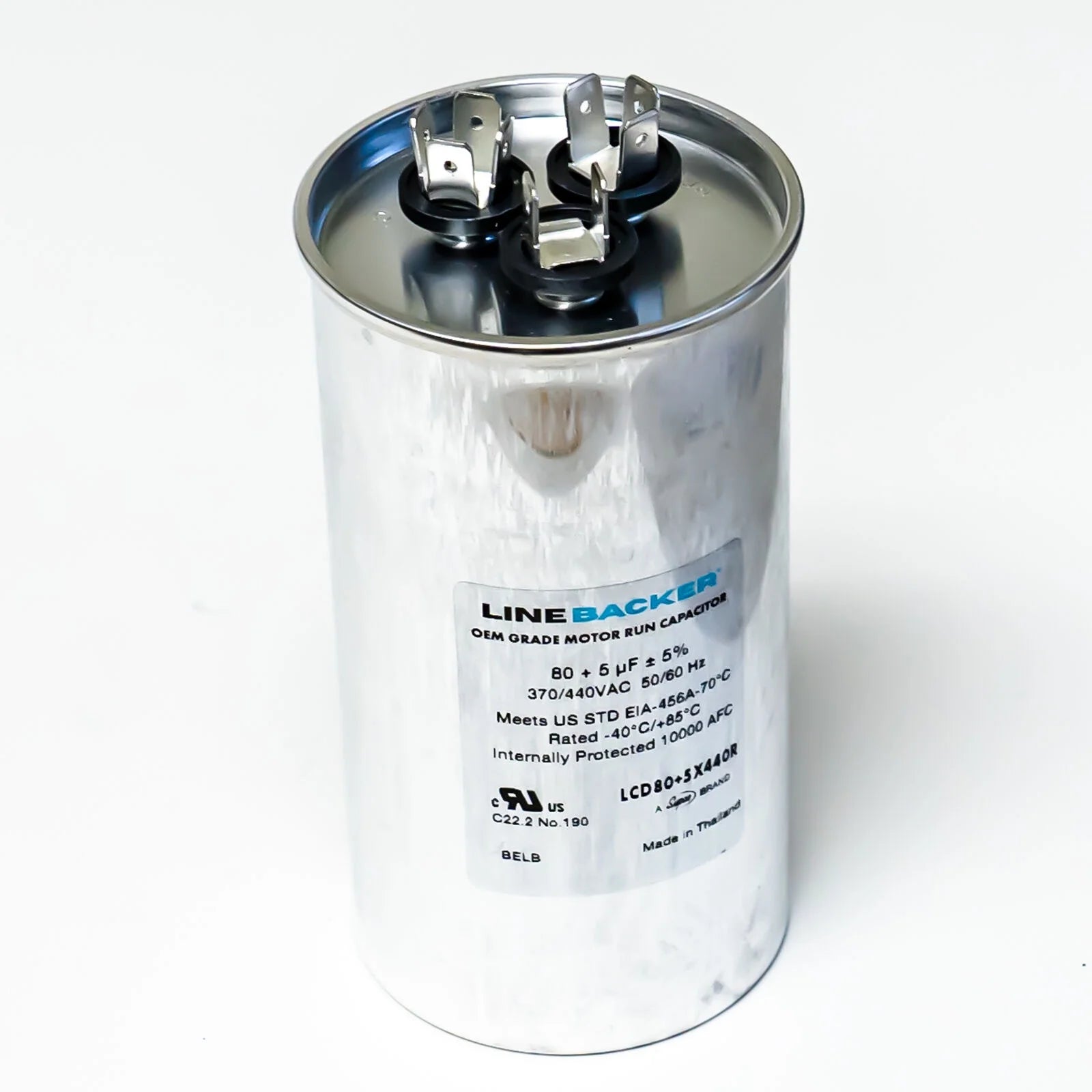 370/440 Volts for HVAC Motors Capacitor Round Dual Run 80 + 5 uf mfd