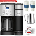 Cuisinart SS-15 12-Cup Coffee Maker and Single-Serve Brewer, Stainless Bundle w/ Single Serve Pods, Carafe, To Go Cups and CPS Enhanced Protection Pack