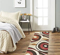 Home Dynamix Tribeca Slade Contemporary Abstract Runner Area Rug, Brown/Red, 26x12'
