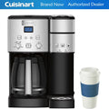 Cuisinart 12-Cup Coffee Maker and Single-Serve Brewer Stainless Steel (SS-15) with Deco Gear 16-Ounce Capacity Reusable To Go Mug Blue