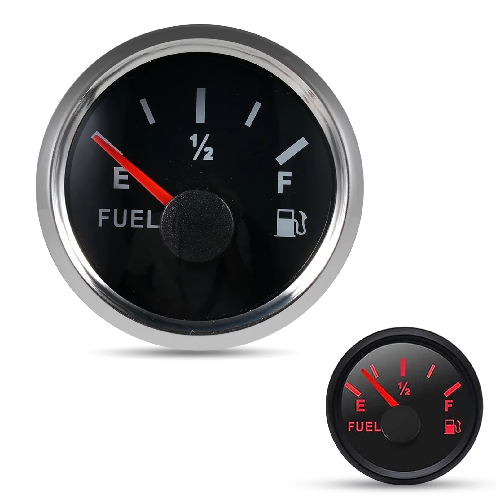 Anself Marine Fuel Level Gauge, Waterproof Boat Fuel Gauge, LED Backlight, Universal AUTO Car Boat Truck Vehicle RV, 52mm