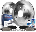 Detroit Axle - Front Brake Kit for 6-Lug 1996-2002 Toyota 4Runner, 1995-1998 2004 Tacoma Disc Brake Rotors and Ceramic Brakes Pads Replacement: 11.69 inch Rotors