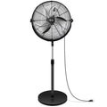 CoSoTower 18 Inch Pedestal Standing Fan, High Velocity, Heavy Duty Metal for Industrial, Commercial, Residential, Greenhouse Use, Black