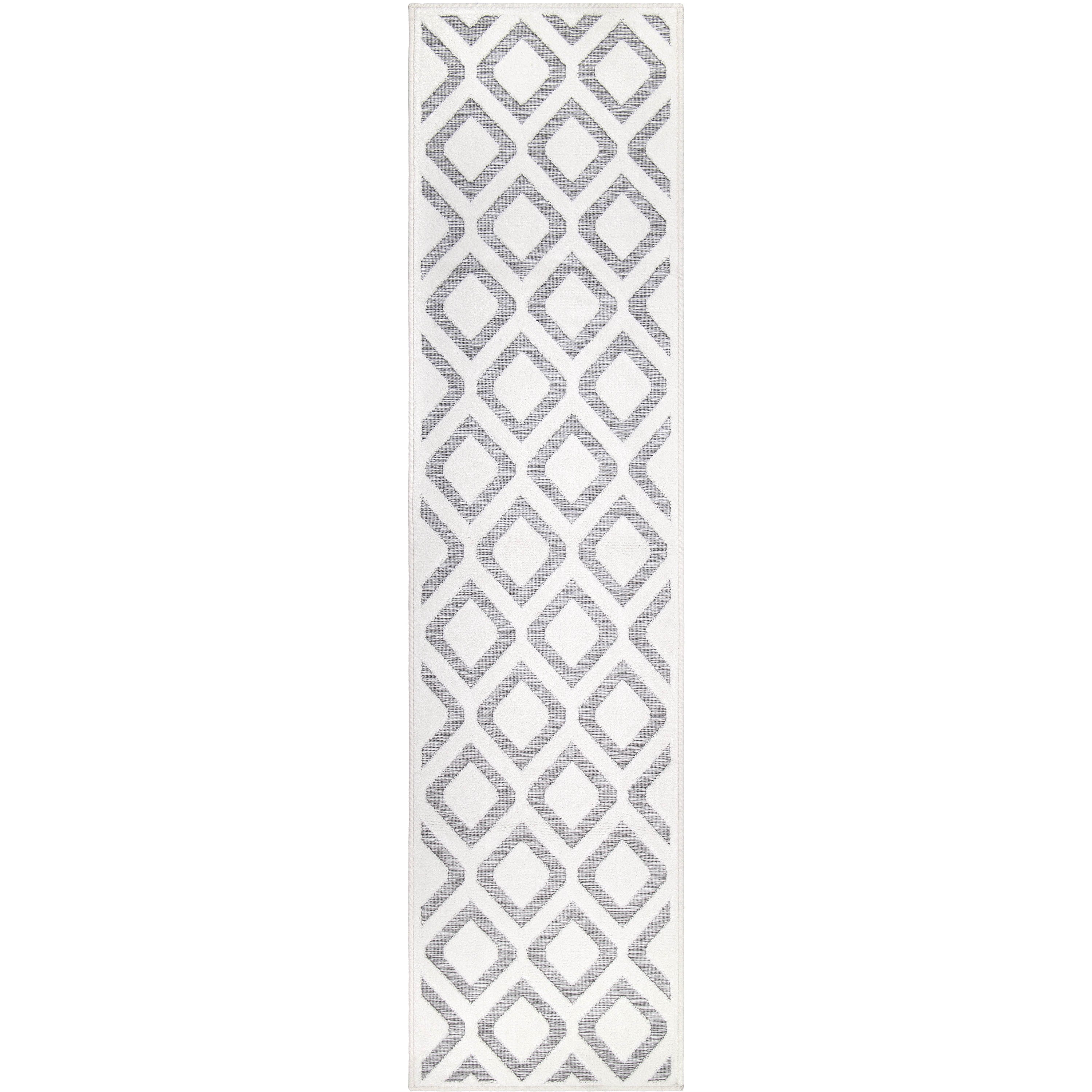 My Texas House Grapevine 1'11 X 7'6 Gray Geometric Runner Rug