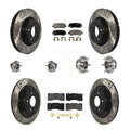 Transit Auto - Front Rear Hub Bearings Assembly Coated Disc Brake Rotors And Semi-Metallic Pads Kit (10Pc) For 2015 Ford Mustang V6 with 3.7L With Brembo Brakes KBB-125536