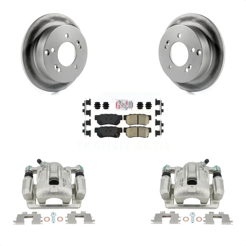 Transit Auto Rear Disc Brake Caliper Coated Rotors And Ceramic Pads Kit For Hyundai Sonata Kia Optima Magentis KCG-100875N