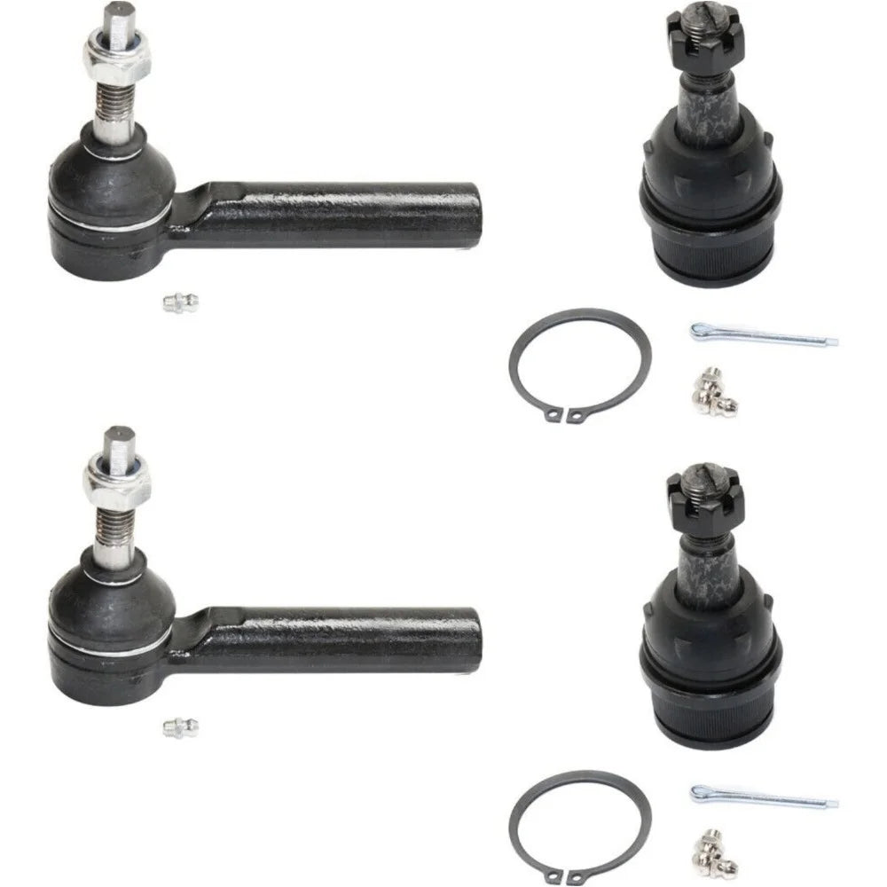 Teledu 4 Piece Steering & Suspension Kit Lower Ball Joints w/ Outer Tie Rod Ends New