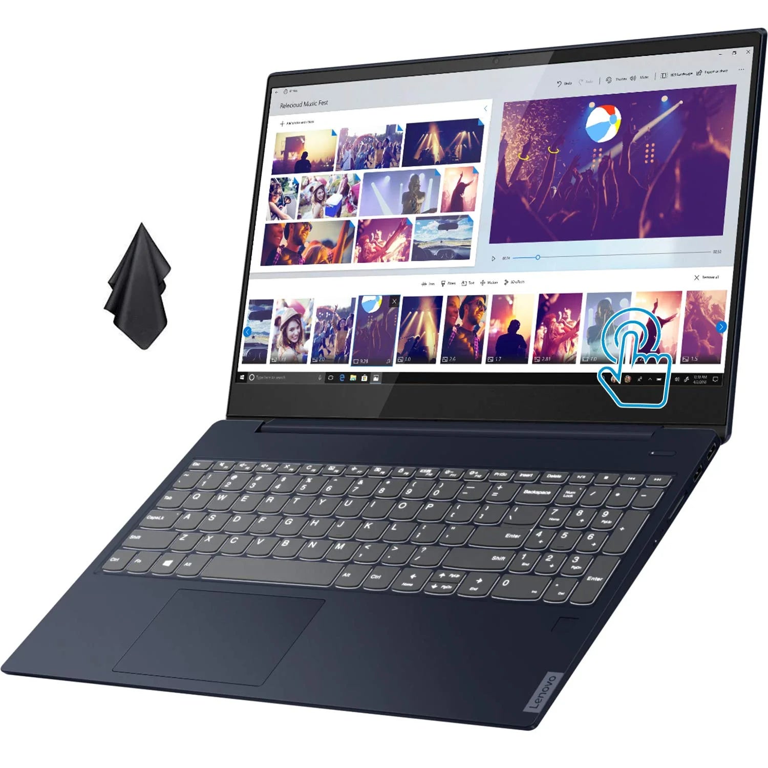 2021 Lenovo IdeaPad Laptop, 15.6 FHD Touchscreen, AMD Ryzen 7 3700U Processor (Beats i7-10510U), 20GB RAM, 512GB SSD, Backlit Keyboard, HDMI, USB Type-C, Long Battery Life, Windows 10 + Oydisen Cloth