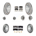 Transit Auto - Front Rear Hub Bearings Assembly Coated Disc Brake Rotors And Semi-Metallic Pads Kit (10Pc) For 2015 Ford Mustang V6 with 3.7L With Brembo Brakes KBB-125955
