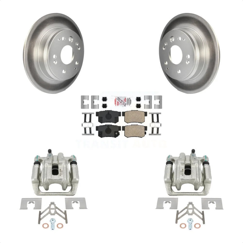 Transit Auto Rear Disc Brake Caliper Coated Rotors And Ceramic Pads Kit For Acura TL Honda Element KCG-101211N