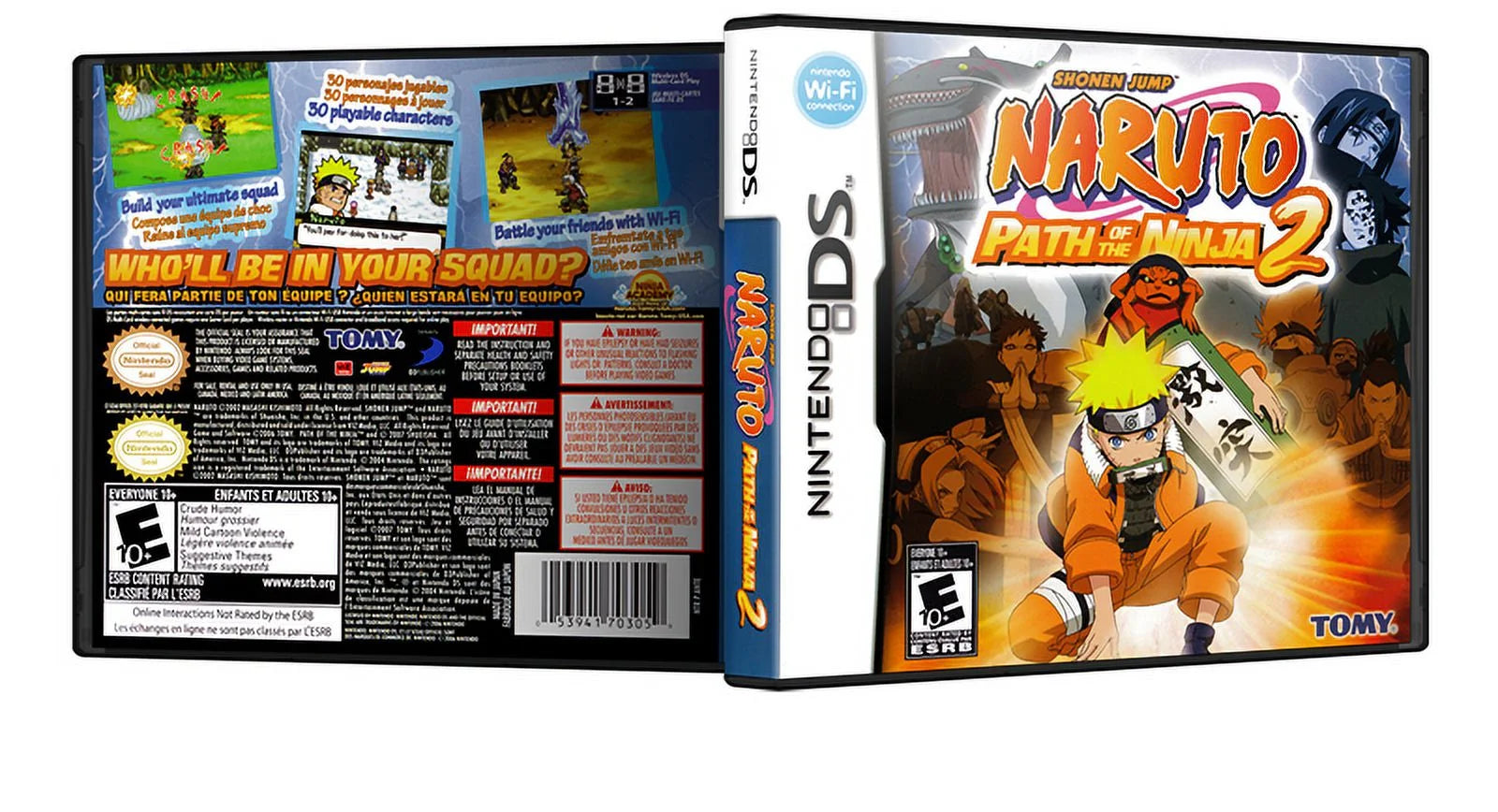 Naruto Path of the Ninja 2 - Replacement Nintendo DS Cover W/ EU STYLE Case
