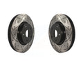 Front Coated Drilled Slotted Disc Brake Rotors Pair For Subaru Outback Legacy WRX Tribeca B9 KD-100044