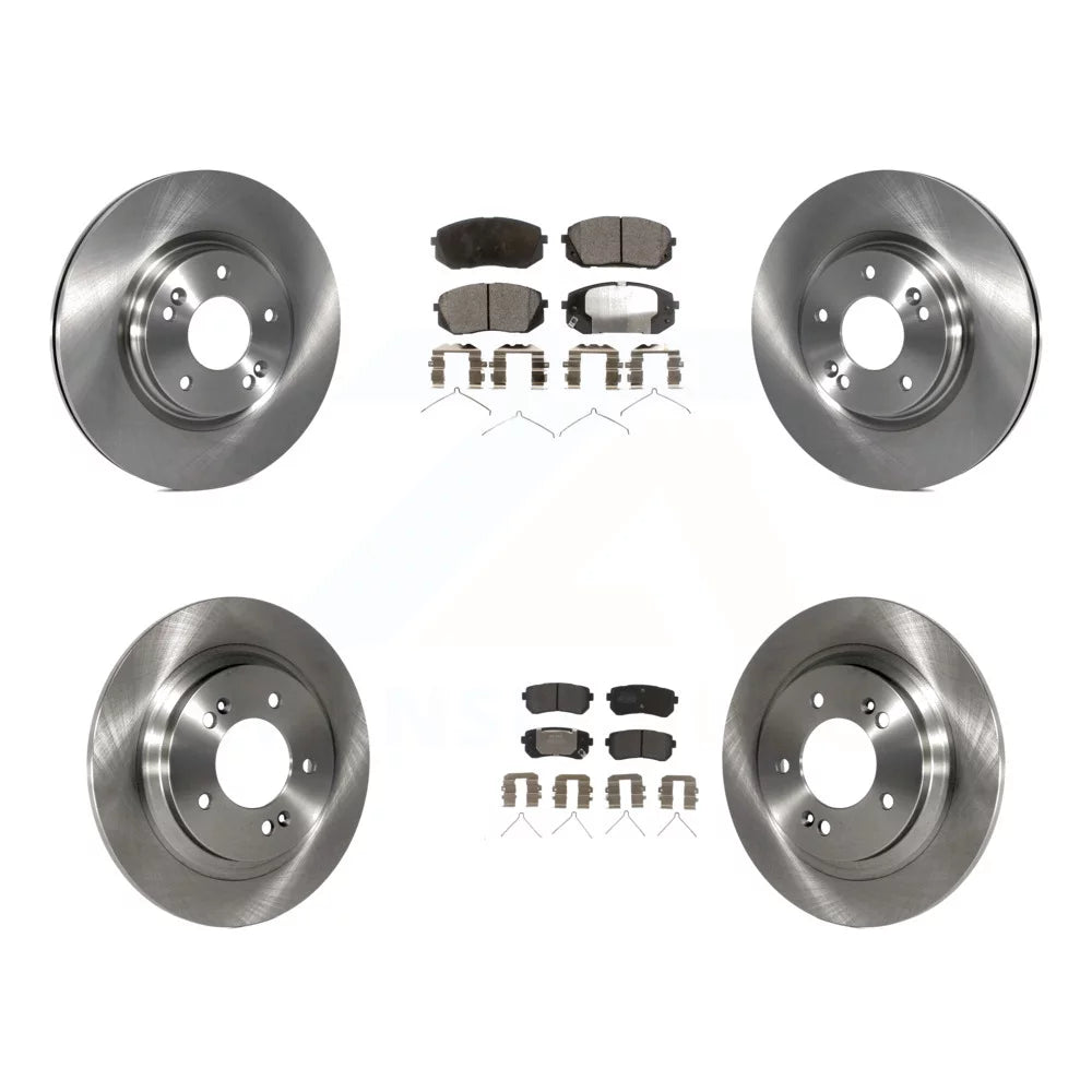 Transit Auto - Front Rear Disc Brake Rotors And Semi-Metallic Pads Kit For 2016 Kia Optima LX EX 1.6T With Electric Parking K8F-102587