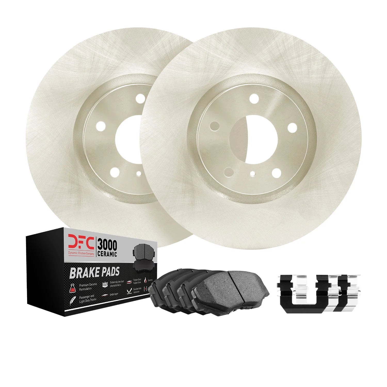 Dynamic Friction Company Front Brake Rotors with 3000 Series Ceramic Brake Pads includes Hardware 6312-80074 Fits select: 2016-2023 MAZDA CX-5