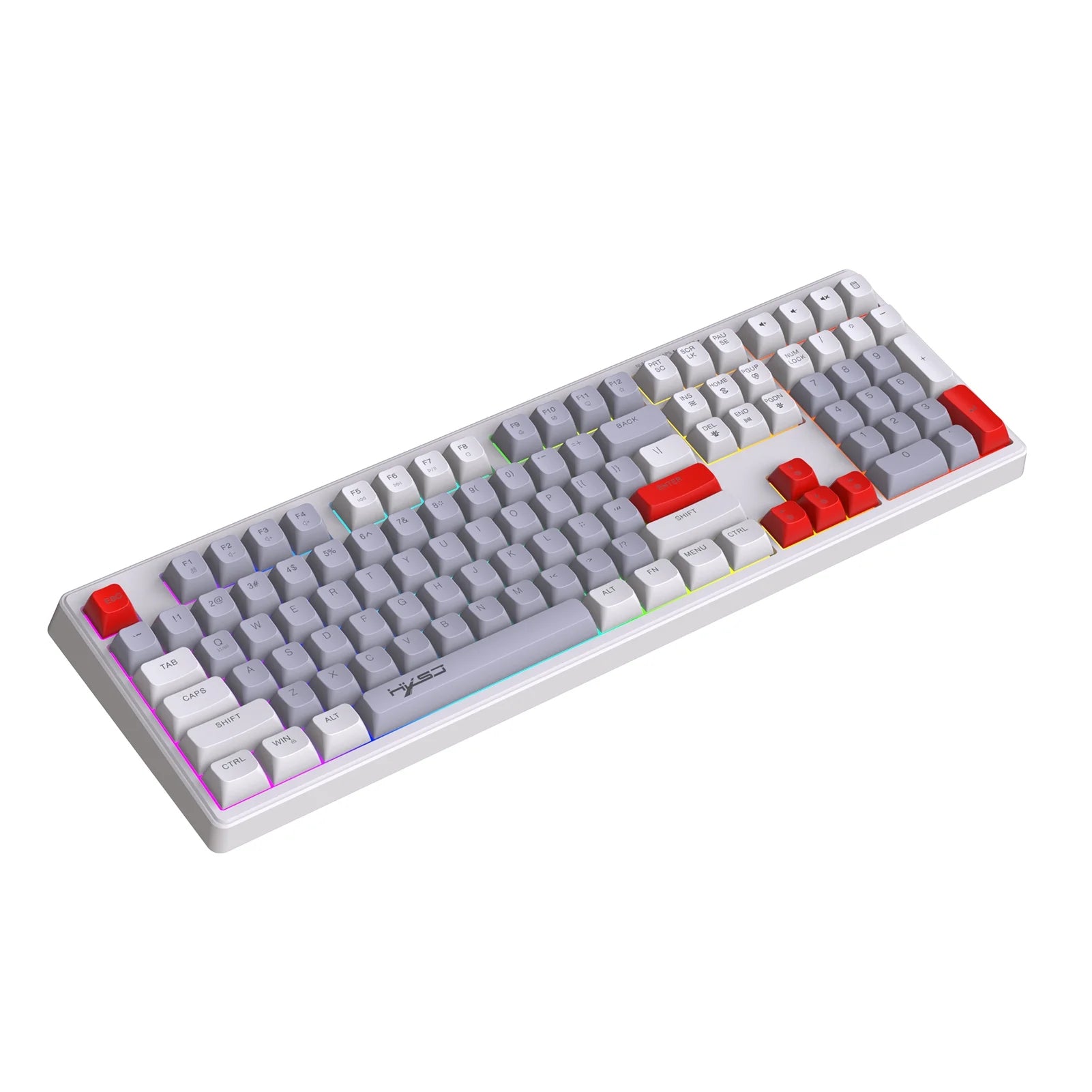 HXSJ Keyboards,Mechanical Feel Adjustable Membrane Adjustable Wired Membrane Composite Function Key Membrane Adjustable V300 K108 Super Ideal  V300 K108 Adjustable Wired Compliant