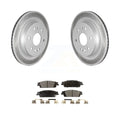 Transit Auto - Rear Coated Disc Brake Rotors And Semi-Metallic Pads Kit For 2019-2019 Chevrolet Silverado 1500 LD GMC Sierra Limited With Electric Parking KGF-102419