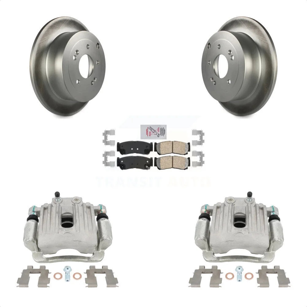 Transit Auto Rear Disc Brake Caliper Coated Rotors And Ceramic Pads Kit For 2007-2009 Hyundai Santa Fe KCG-101254N