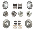 Transit Auto - Front Rear Hub Bearings Assembly Coated Disc Brake Rotors And Semi-Metallic Pads Kit (10Pc) For 2020 Dodge Challenger GT with AWD With Brembo Brakes KBB-117010