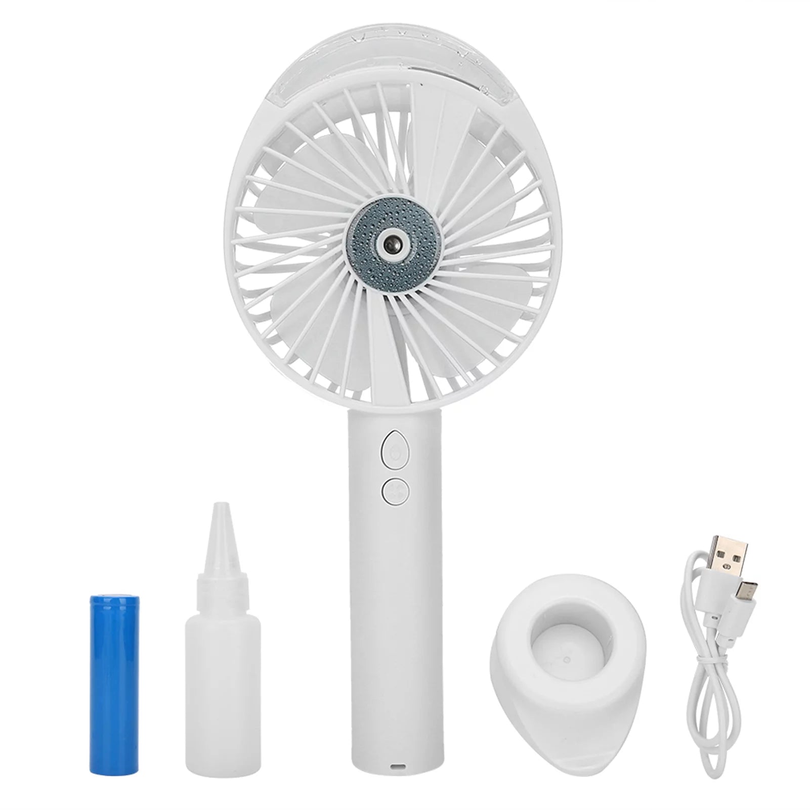 Nimomo Humidifying Fan Desktop Humidification Fan Spray Water Mist Humidification Fans(White)