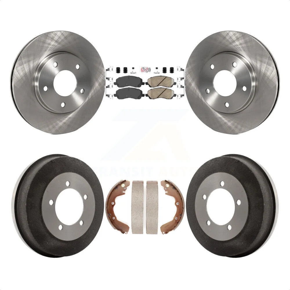 Transit Auto - Front Rear Disc Brake Rotors Ceramic Pads And Drum Kit For Chrysler Sebring Mitsubishi Dodge Stratus Eclipse Galant K8A-104911