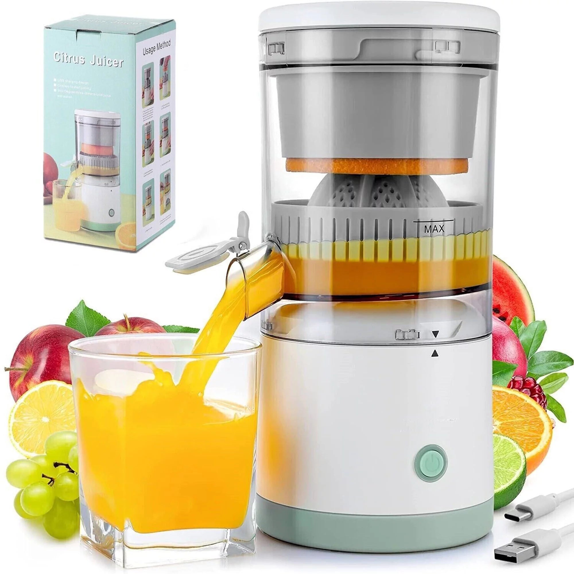 KingShop Portable Juicer Blender Electric Fruit Mixer USB Charging Milkshake Orange Juicing Cup Smoothie Maker Machine