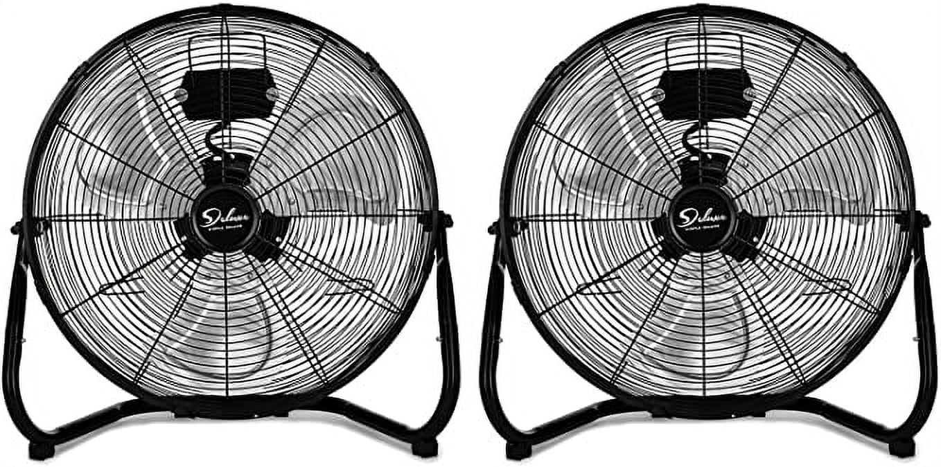Dcenta Simple Deluxe 12 Inch 3-Speed High Velocity Heavy Duty Metal Industrial Floor Fans Quiet for Home, Commercial, Residential, and Greenhouse Use, OutdoorIndoor, Black