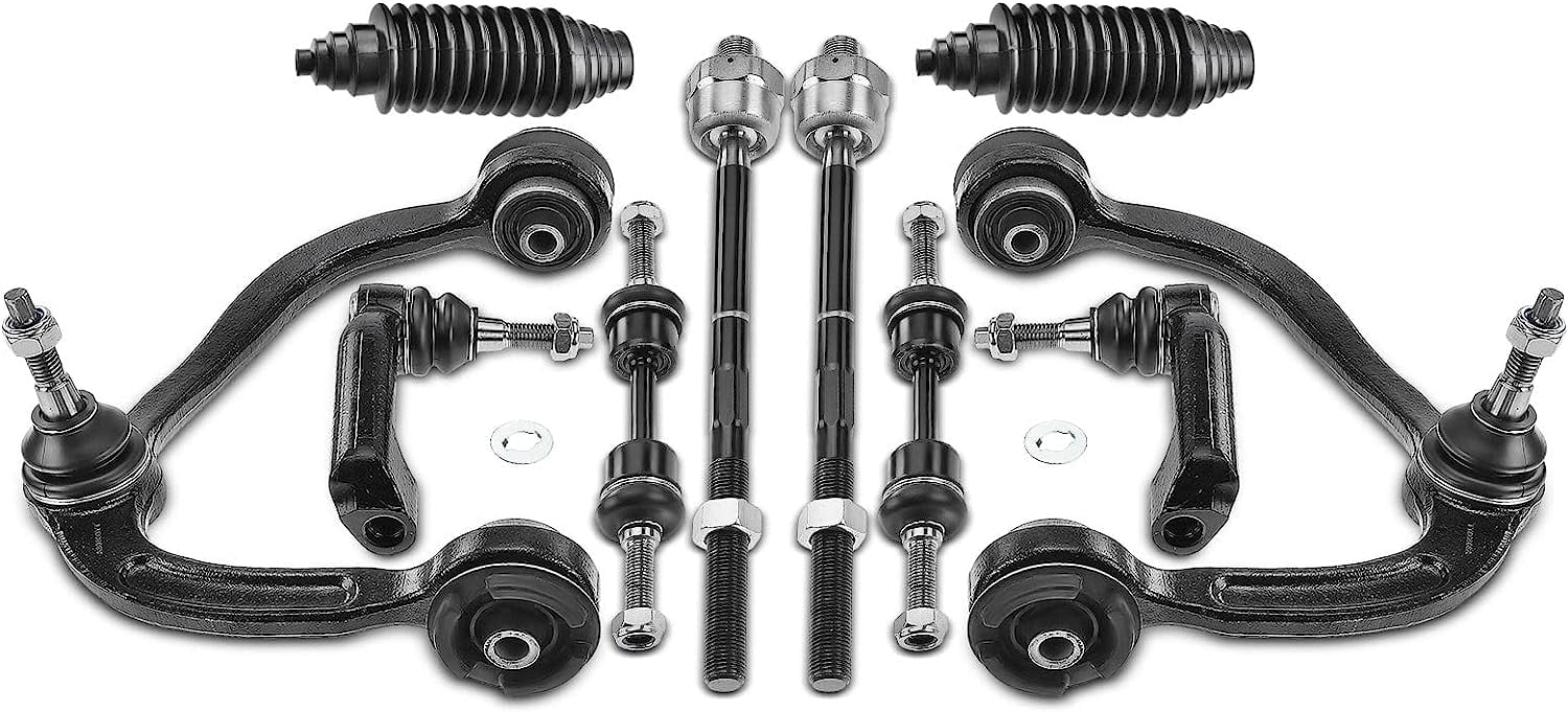A-Premium 10Pcs Front Suspension Kit Upper Control Arm and Ball Joint Assembly Sway Bar Link Tie Rod End Rack and Pinion Bellow Compatible with Ford F-150 2009-2014 Expedition Lincoln Navigator